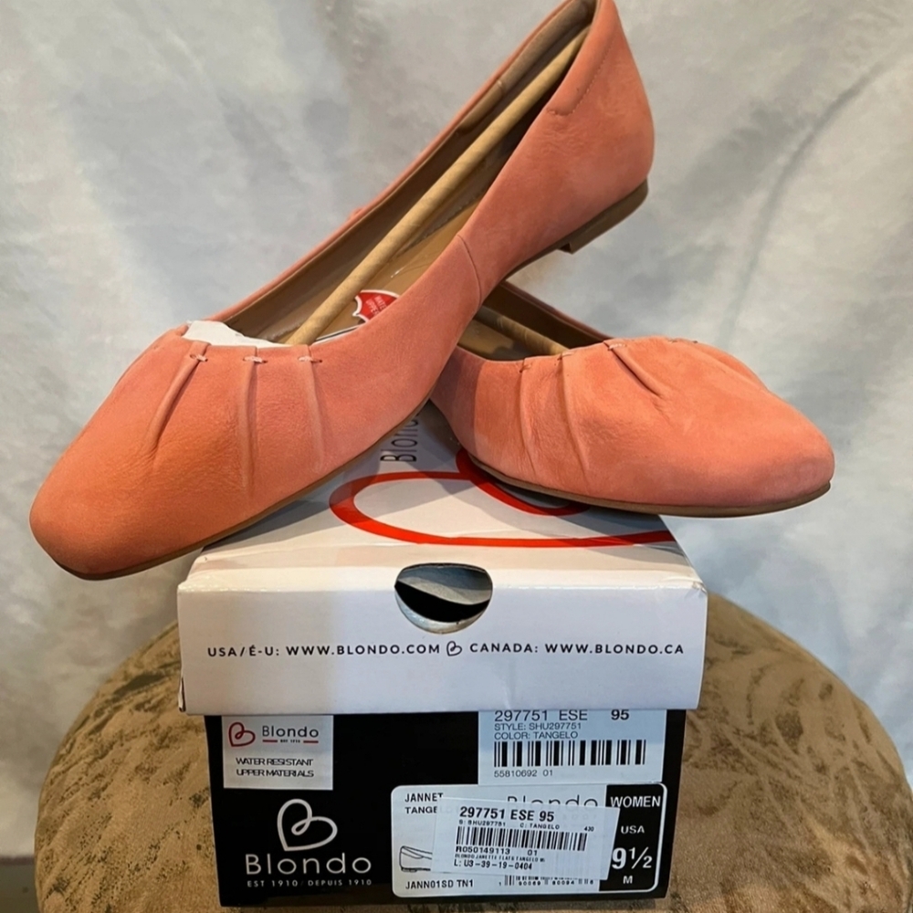 Blondo Women's Size 9.5 Jannet Tangelo Water Resisant Upper Flats New